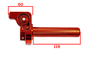 Ручка газа в сборе алюминиевая CNC оранжевая_1
